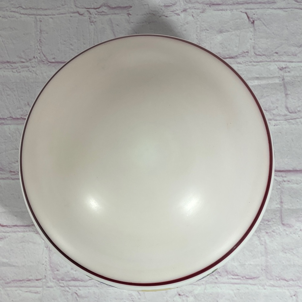 Vintage White Milk Glass Hand Painted Ceiling Light Shade - Picture 6 of 8